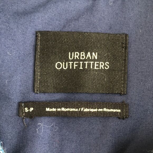 Urban Outfitters Blue White Plaid Shacket Boxy Oversized Wool Jacket Sz Small - Picture 8 of 15